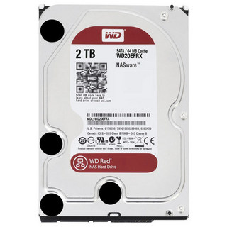 WD 西部数据 WD20EFRX 红盘 NAS硬盘 2TB 