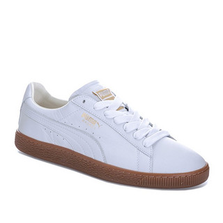 PUMA Mens Basket Classic Gum Deluxe Trainers 男士休闲鞋 White gold UK9