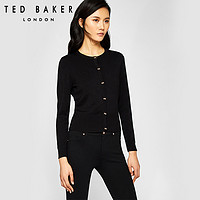 TED BAKER 女士时尚圆领蝴蝶结纽扣针织外套