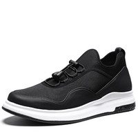 Haut Ton 皓顿 休闲鞋男鞋时尚男士透气运动鞋子男 9371YD011 黑色 38