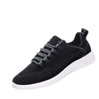 Haut Ton 皓顿 英伦系带中高帮运动简约休闲男鞋子9374YD031  黑色加绒 40