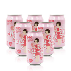 6罐装韩国进口真露水蜜桃桃烧酒汽水碳酸清酒355ml多少钱 什么值得买