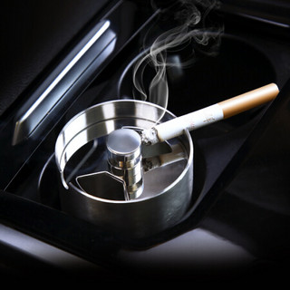 派乐特 车载烟灰缸创意个性有盖多功能防风烟盅车内不锈钢汽车用烟缸带盖
