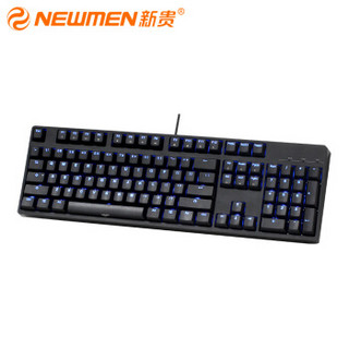 历史低价：Newmen 新贵 F104 背光款 机械键盘（Cherry轴、PBT、单色背光）