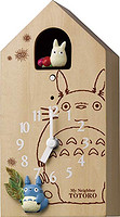 龙猫卡通人物钟表 放置/壁挂两用 指针式 龙猫 M898木质 茶色印花 节奏时钟 4MH898-M06