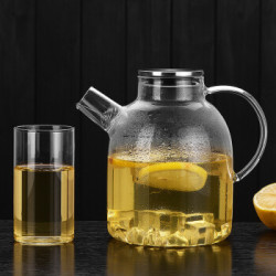 鑫益隆 玻璃泡茶壶耐热茶壶透明凉水壶 1800ml