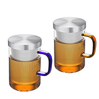 高硼硅耐热玻璃泡茶杯（2只装）