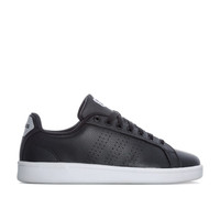 阿迪达斯adidas Womens Cloudfoam Advantage Clean Trainers 女士板鞋 Black Silver UK4
