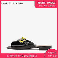 CHARLES＆KEITH女士凉鞋CK1-70920045梵高特别款向日葵平底穆勒鞋