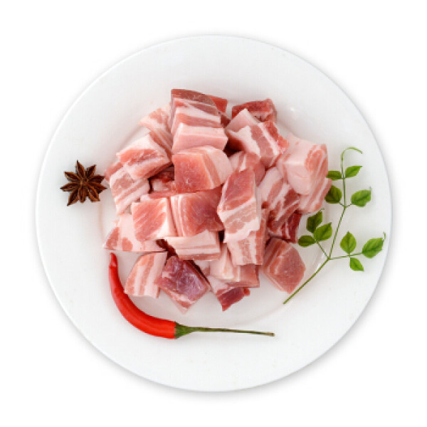 湘村黑猪 去皮五花肉块 超值装 800g/袋