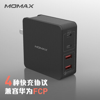 MOMAX 摩米士 66W 双PD+双QC3.0 智能充电器