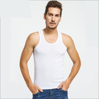 Nan ji ren 南极人 纯棉男士运动背心螺纹背心打底衫 背心白色 XXL NSJA0660 (白色、XXL、纯棉)