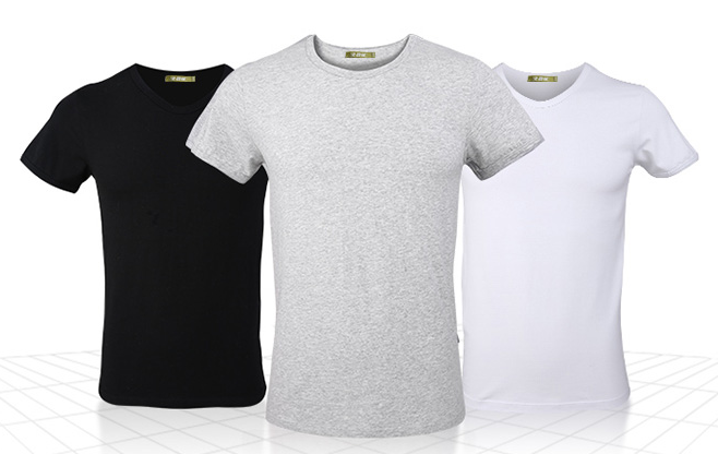 Bejirog 北极绒 背心男士纯棉螺纹运动弹力修身男式打底汗衫3件装 黑白灰 XL