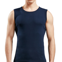 Bopie 宝派 男士背心男纯棉宽肩运动健身背心夏季跨栏无袖打底汗衫 6601 宝蓝圆领 M(165/90)