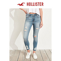 预售Hollister经典高腰弹力九分牛仔裤 女 211882-3 *3件