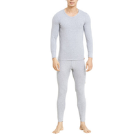 YOUR SUN 宜而爽 男保暖内衣男秋衣秋裤男修身棉毛衫裤套装保暖内衣 浅麻灰 L/170