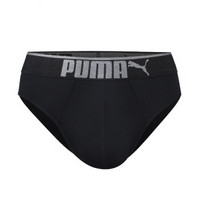 PUMA 彪马 男士内裤大LOGO加宽腰带素色中腰三角裤1条装 L(180/84A) 591800002200030 (黑色、L(180/84A)、三角裤、其它)