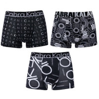 CabraKalani 男士内裤春季新款莫代尔系列男士透气3条装男内裤 8066/8069/8071 1020混色B组合XL (黑色、XL、平角裤、莫代尔)