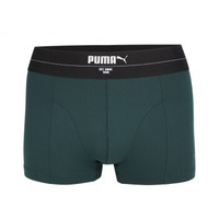 PUMA 彪马 男士内裤烫胶LOGO加宽腰带中腰平角裤1条装 XL(185/90A)  591826002256040 (绿色、XL(185/90A) 、平角裤、其它)