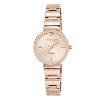 ANNE KLEIN 安妮·克莱因 2434RGRG 镶钻玫瑰金石英女表