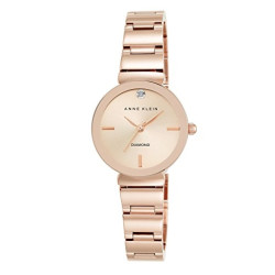 ANNE KLEIN 安妮·克莱因 2434RGRG 镶钻玫瑰金石英女表