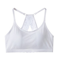 INMAN 茵曼 舒适立体蕾丝美背透气抹胸 9882432050 白色 均码 (白色、均码、棉纶)