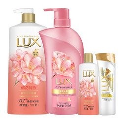 LUX 力士 桃花沁香（洗发水750ml+沐浴露720g+洗沐100g*2） *2件 +凑单品