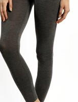 京东京造 女士薄款内衣长裤 发热纤维紧身裤 麻黑色 M码