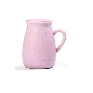 豪峰 HFTC-MKB014 陶瓷马克杯 400ml 粉红色