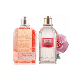 L'OCCITANE 欧舒丹 甜蜜樱花+玫瑰沐浴啫喱套装 250ml+凑单品