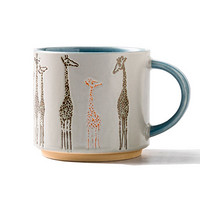 佳佰 陶瓷马克杯 320ml 长颈鹿