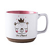 佳佰 陶瓷马克杯 420ml 粉色小熊