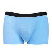 SISSI 茜茜公主 8211 男士四角内裤无痕舒适透气包筋平角裤冰丝网孔内裤男 浅蓝色 XXL