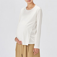 无印良品 MUJI 孕妇 莫代尔棉天竺 便于哺乳长袖T恤