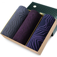 SEPTWOLVES 七匹狼 内裤 男士内裤印花粘纤平角裤3条装 D3426-3 混色 XXL