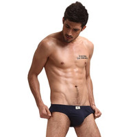 SEPTWOLVES 七匹狼 男士内裤 男款纯棉中腰透气运动三角内裤四条  多色 03299-4 XXXL