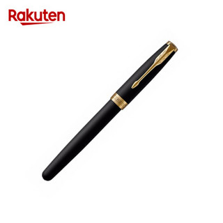 PARKER 派克 卓尔系列 钢杆磨砂墨水笔 18K金笔尖 钢笔 磨砂黑GT F+吸墨器