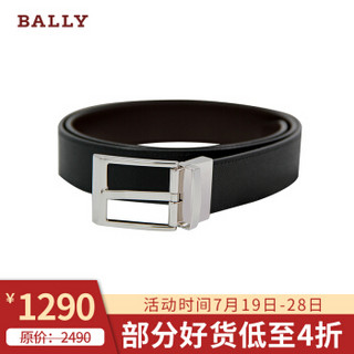 BALLY 巴利 腰带奢侈品男士款皮带中青年潮流针扣正装裤带真皮正品经典款 6221536  黑色