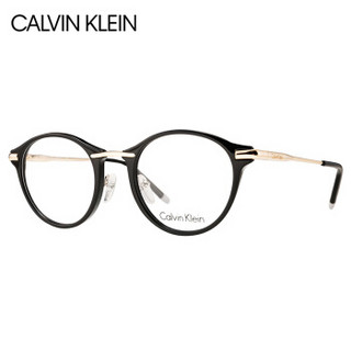 Calvin Klein 卡尔文·克莱 眼镜框 男女款黑色金色树脂光学近视眼镜架 CK5983I 002 49mm