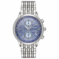 CITIZEN 西铁城 FC5000-51L World Chronograph A-T Blue 女士光动能腕表