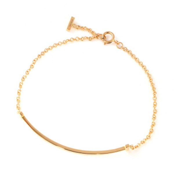 tiffanyco蒂芙尼t系列时尚笑脸金色手链36667257