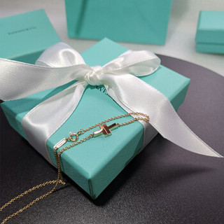 Tiffany&Co. 蒂芙尼 18K金/玫瑰金T形手链手环 18K玫瑰金双链 62355417