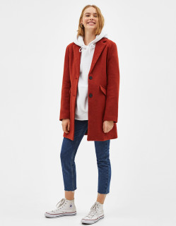 Bershka 巴适卡 06573200670 女士直筒羊毛大衣