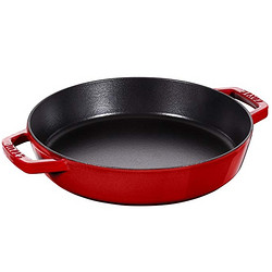 Staub  铸铁煎锅 带手柄 樱桃红 26cm