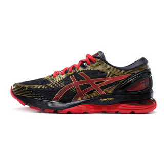 ASICS 亚瑟士 GEL-NIMBUS 21 1011A257-001 跑步鞋 (黑/红、 41.5)