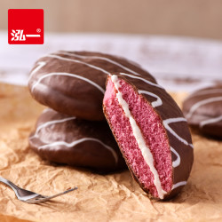 泓一红丝绒草莓巧克力派500g