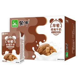 蒙牛 早餐奶核桃味利乐包 250ml×16包 *5件