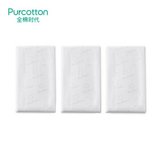 PurCotton 全棉时代 全棉全表层系列 超长夜用卫生巾姨妈巾纯棉表层417mm 3片/包*6  802-001017