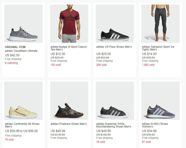 eBay adidas 阿迪达斯 官方店大促