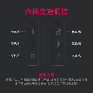 FLYCO 飞科 FH6218/FH6618  冷热风大功率负离子吹风筒 黑色